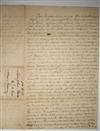 (SLAVERY AND ABOLITION.) Masi, Seraphim. Manuscript deed of ""his negro slave, named or called John Giles . . . to serve for life.""